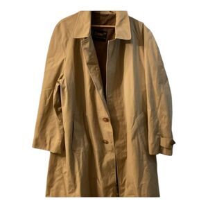 Herno Vintage Tan Trench Coat Classic Timeless Style Outerwear Size L